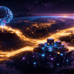 Futuristic illustration showing capital flow across crypto sectors including DeFi, AI, infrastructure, and tokenized real-world assets