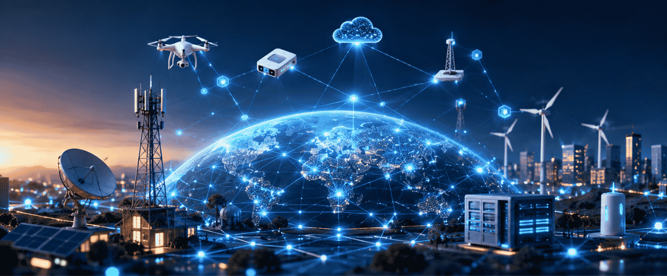 Decentralized Physical Infrastructure Network (DePIN) connecting wireless, storage, computing, and energy resources through blockchain technology