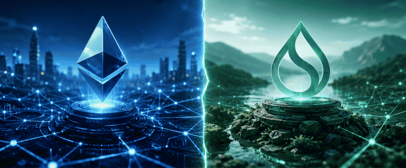 Ethereum vs Sui blockchain whitepaper comparison illustration